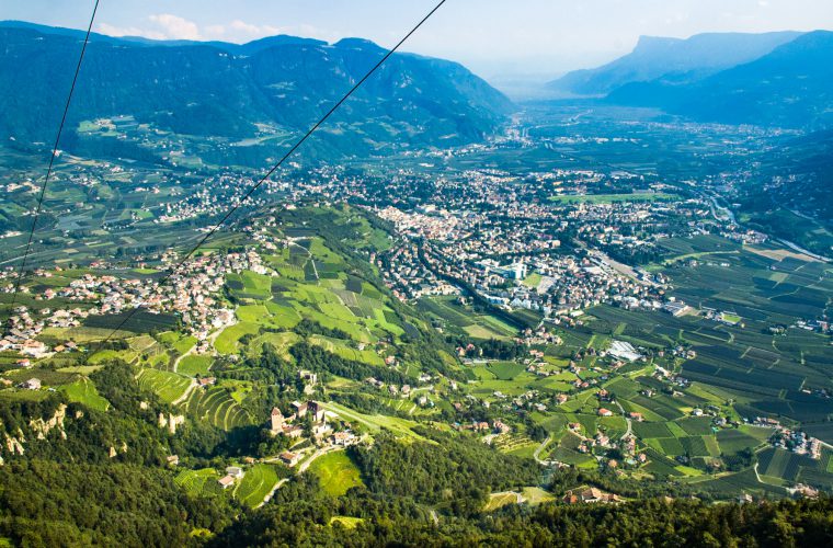 Blick auf Meran von Hochmuth