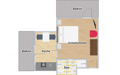 Grundriss Apartment Fritz